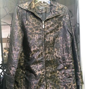 Ellen Tracy Leopard Rain Coat